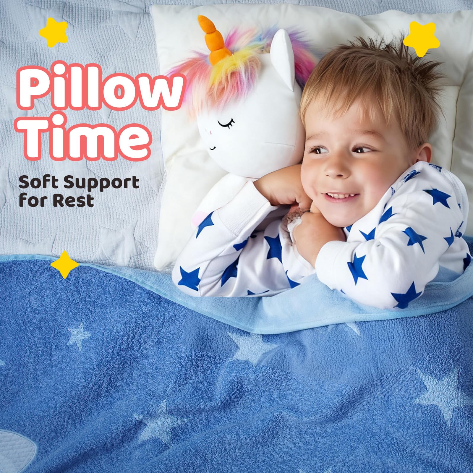 Puffpals 14-inch size fits beds, desks, and laps for coziness.