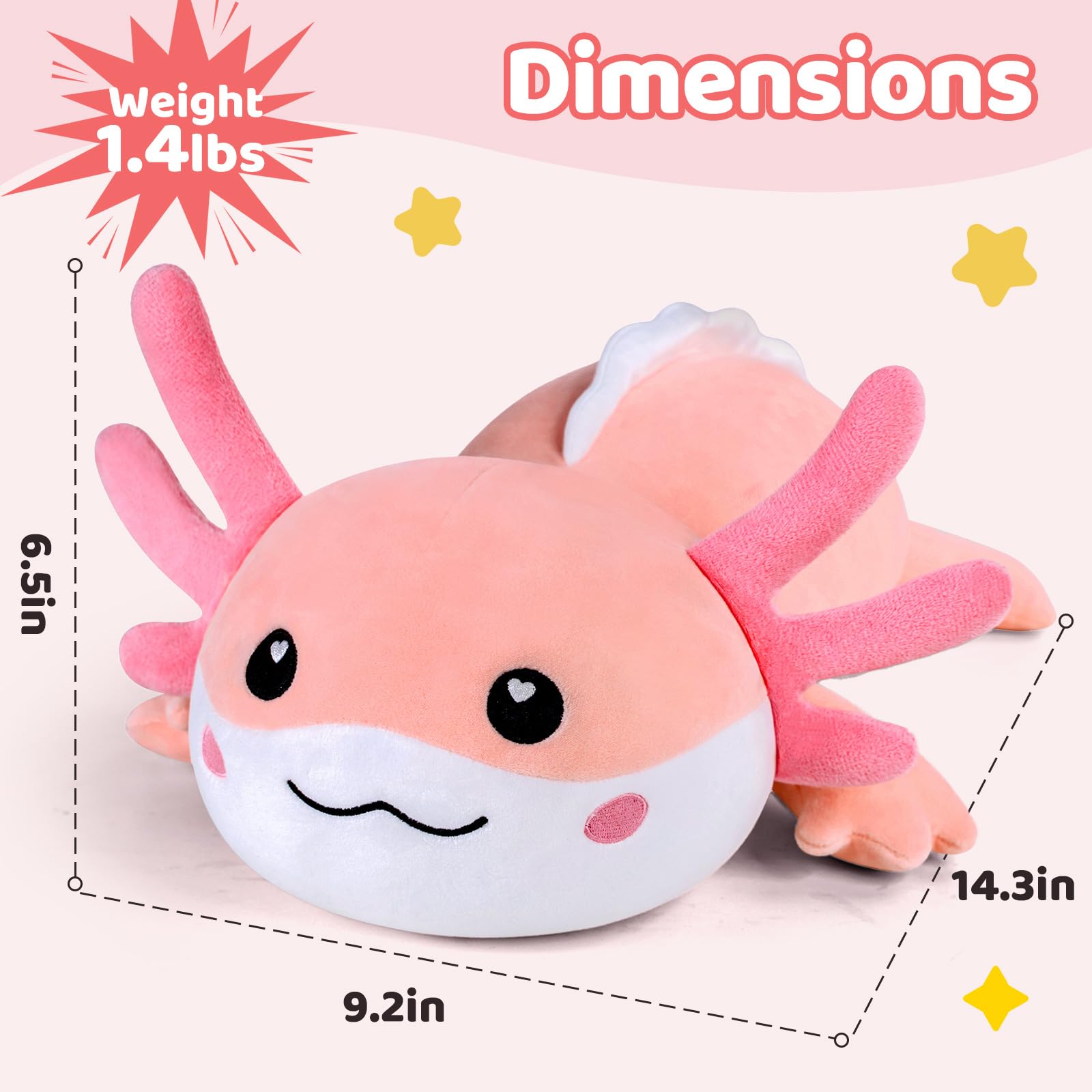 Puffpals axolotl is suitable for kids and adults alike.