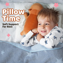 Puffpals Capybara weighted plush bed or couch setup for winding down