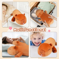 Puffpals Capybara weighted plush office or home routine companion