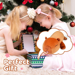 Puffpals Capybara weighted plush travel-ready companion for on-the-go comfort