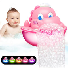 Puidapo bubble toy front view glowing for bath time fun