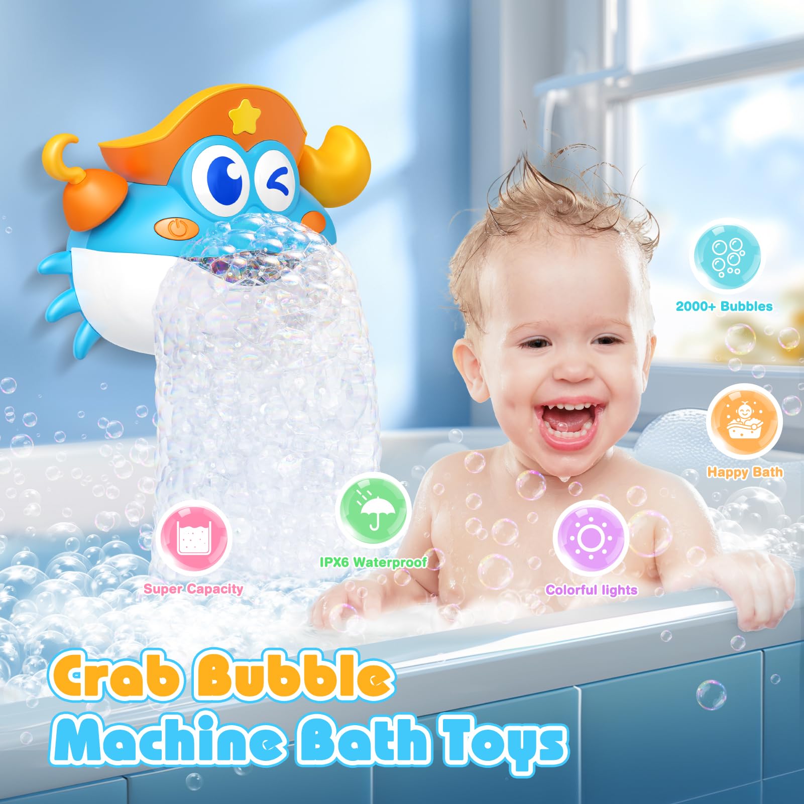 Puidapo color RGB bath toy brings sensory glow to tub play.