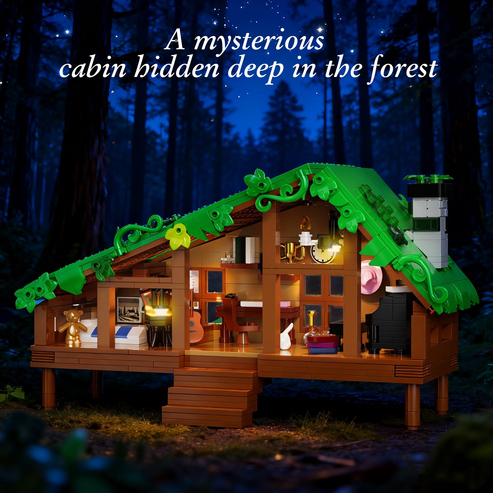 PUIOSYMG Folk Cabin interior furnishings for cozy storytelling