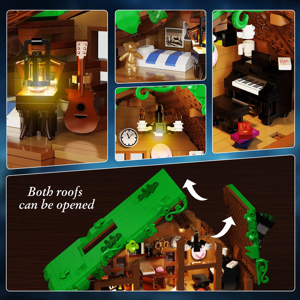PUIOSYMG Folk Cabin piano and guitar as decorative details