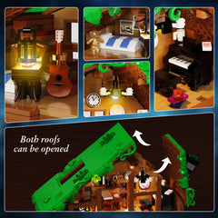 PUIOSYMG Folk Cabin piano and guitar as decorative details