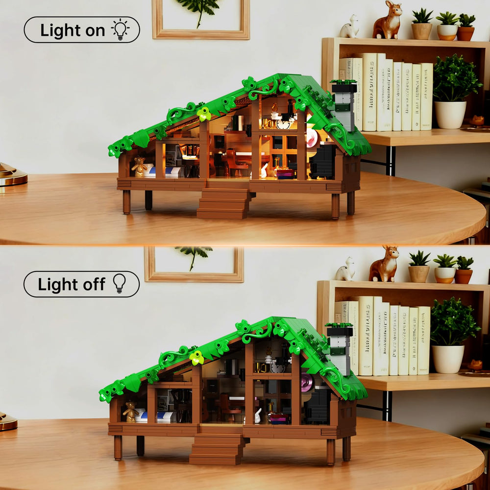 PUIOSYMG Folk Cabin window lighting adds warm ambiance