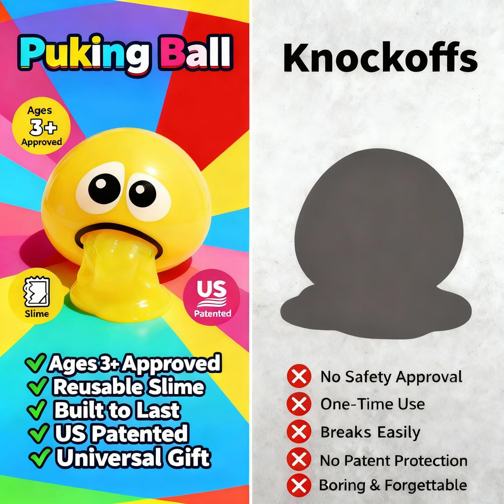Puking Ball suction and release provide satisfying feedback.