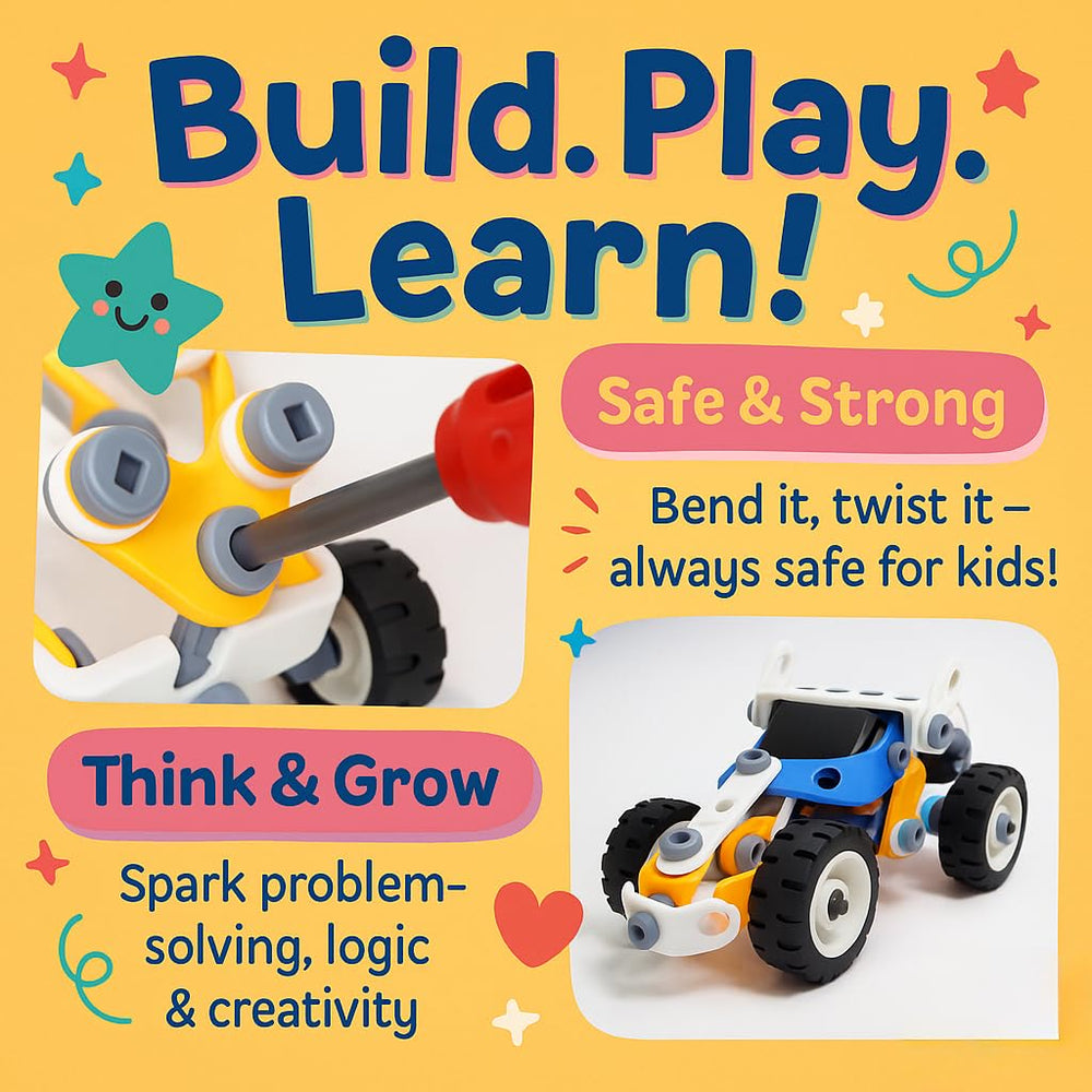 PUKUPIG durable ABS plastic with rounded edges ensures safe play