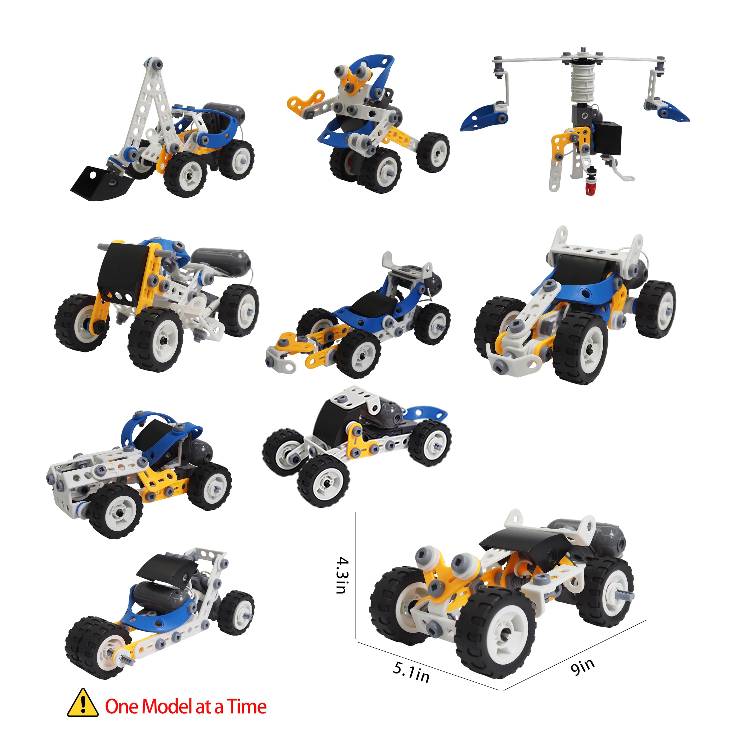 PUKUPIG 10-in-1 motorized building toys robot model with moving gears
