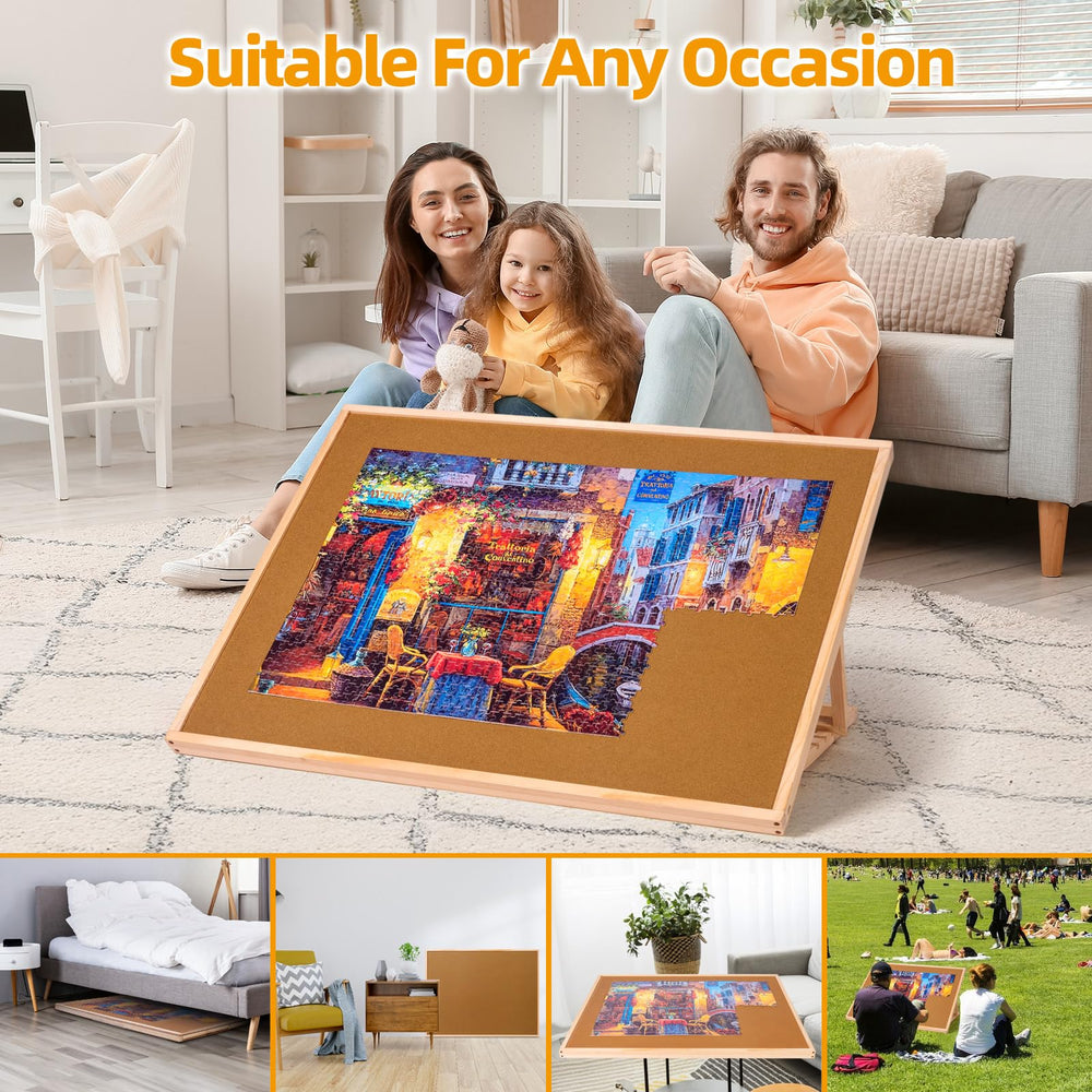 Pulchra puzzle board portable design suitable for home or travel.