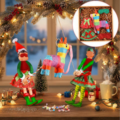 PullCrease Christmas doll skirt 2: durable polyester skirt for pretend play.