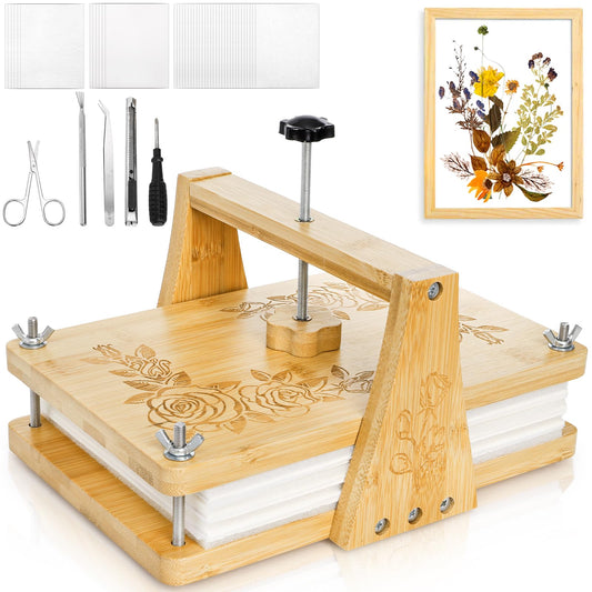 Pumtus Large Flower Press Kit top view showing ample workspace for large blooms