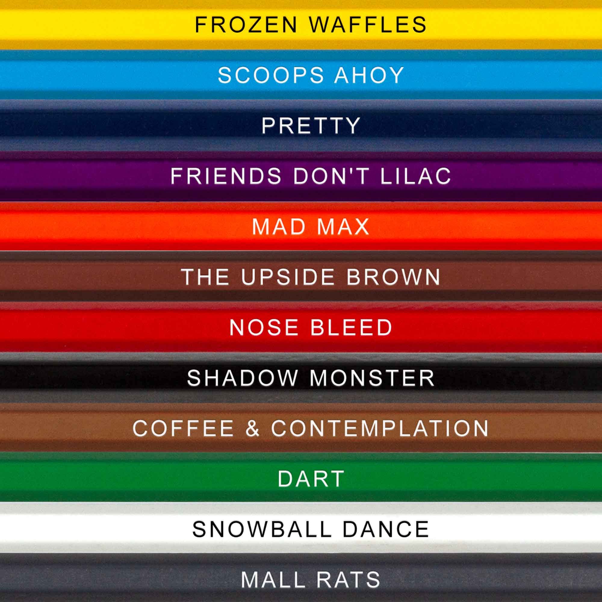 Pun Labs Stranger Colors pre-sharpened pencils reveal vibrant pigments for bold art.