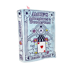Punchkins Alice in Wonderland book plush with embroidered cover for cozy display.