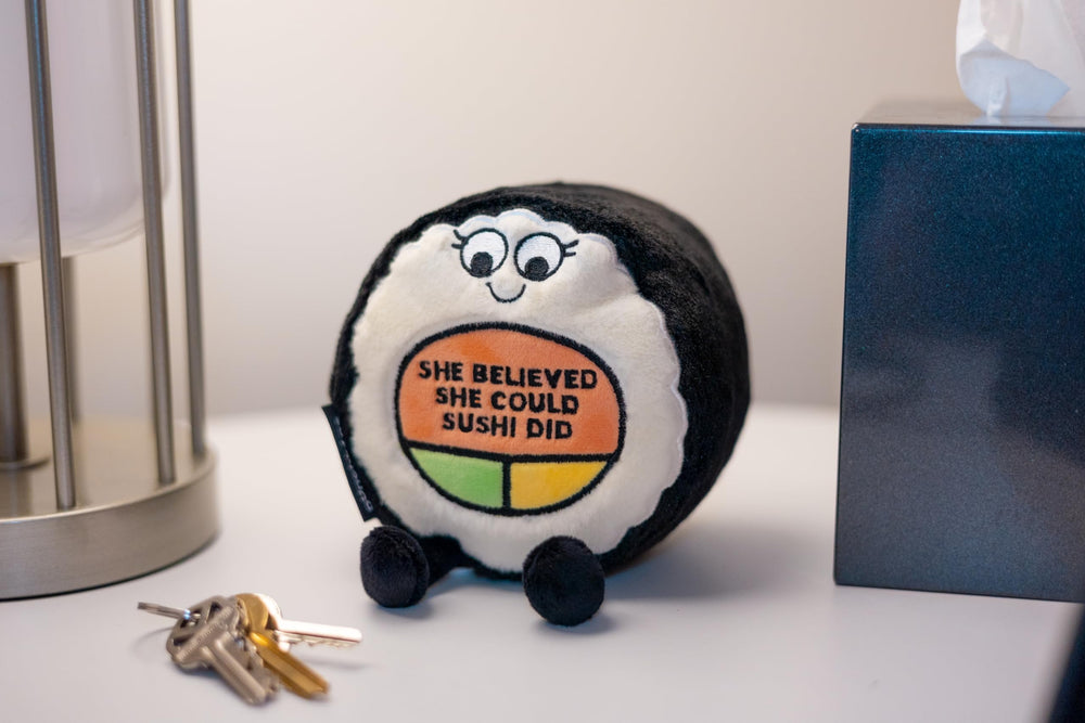 Punchkins collectible plushie offers cute decor and personality on a shelf