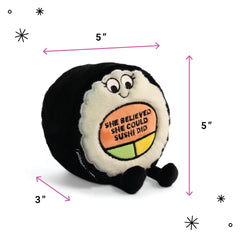 Punchkins punny plushie with embroidered expression adds whimsy to kids’ rooms