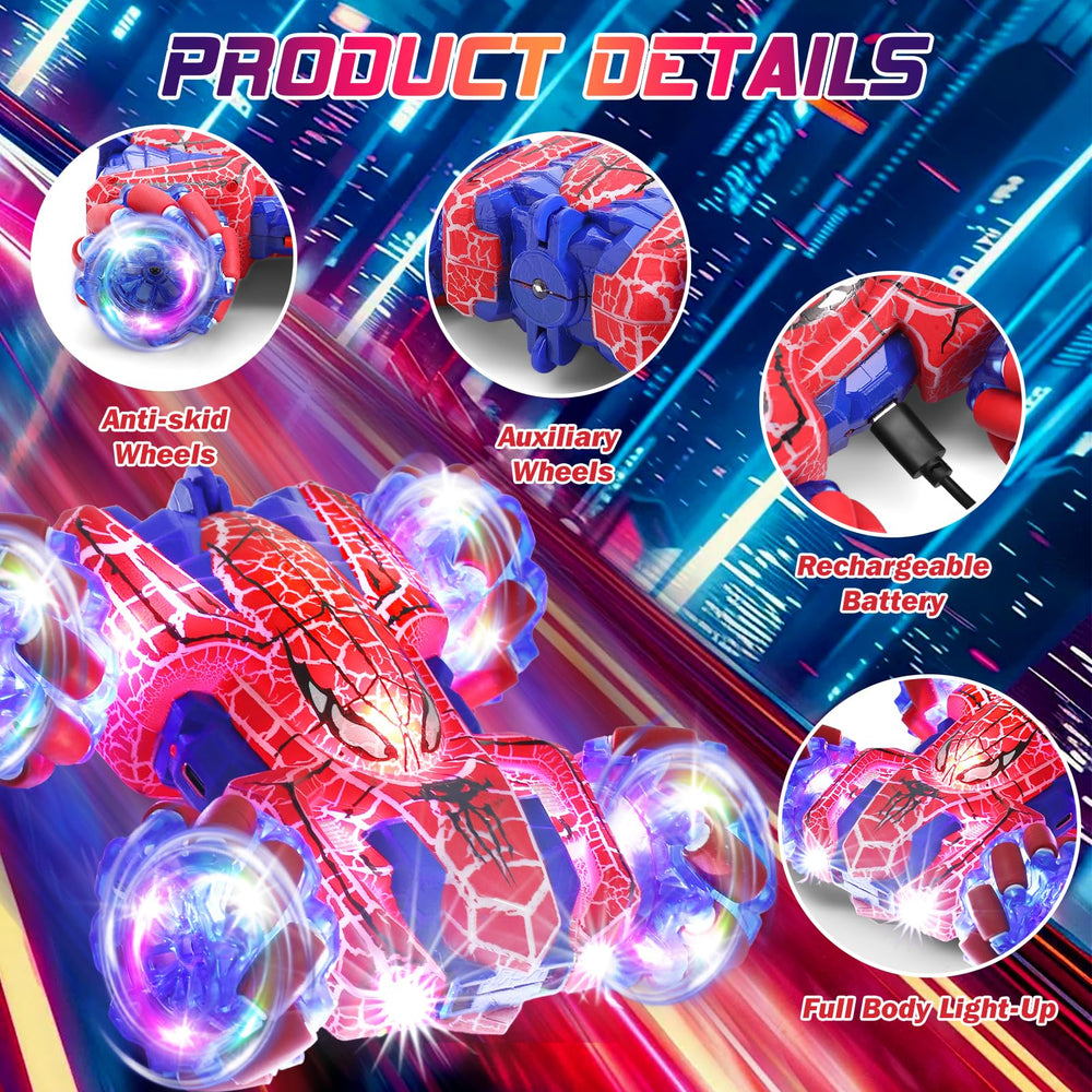 Punieayi gesture RC car with headlights for clear play in dim spaces.