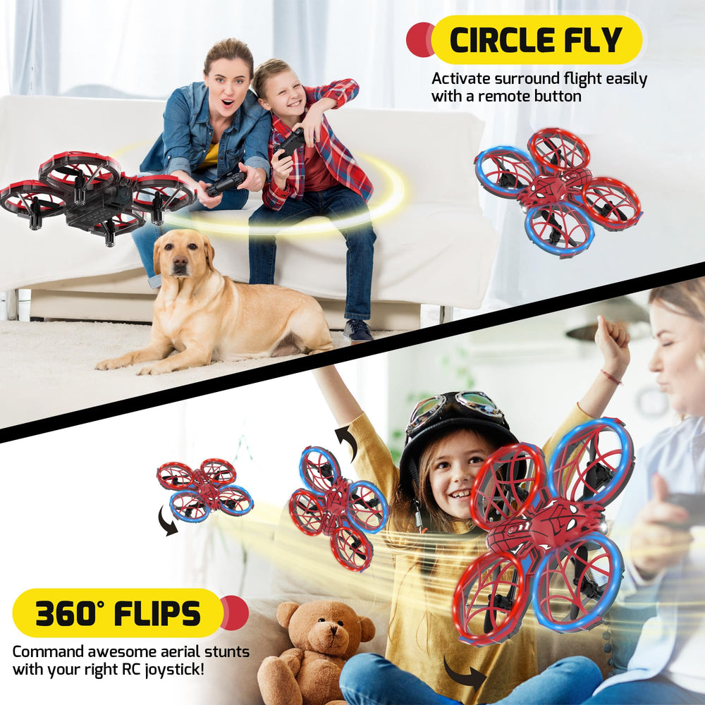 Punieayi Spider mini drone with three speed settings for beginners