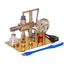 PUOSUO hot air Stirling motor base detail highlights precision components for smooth operation.