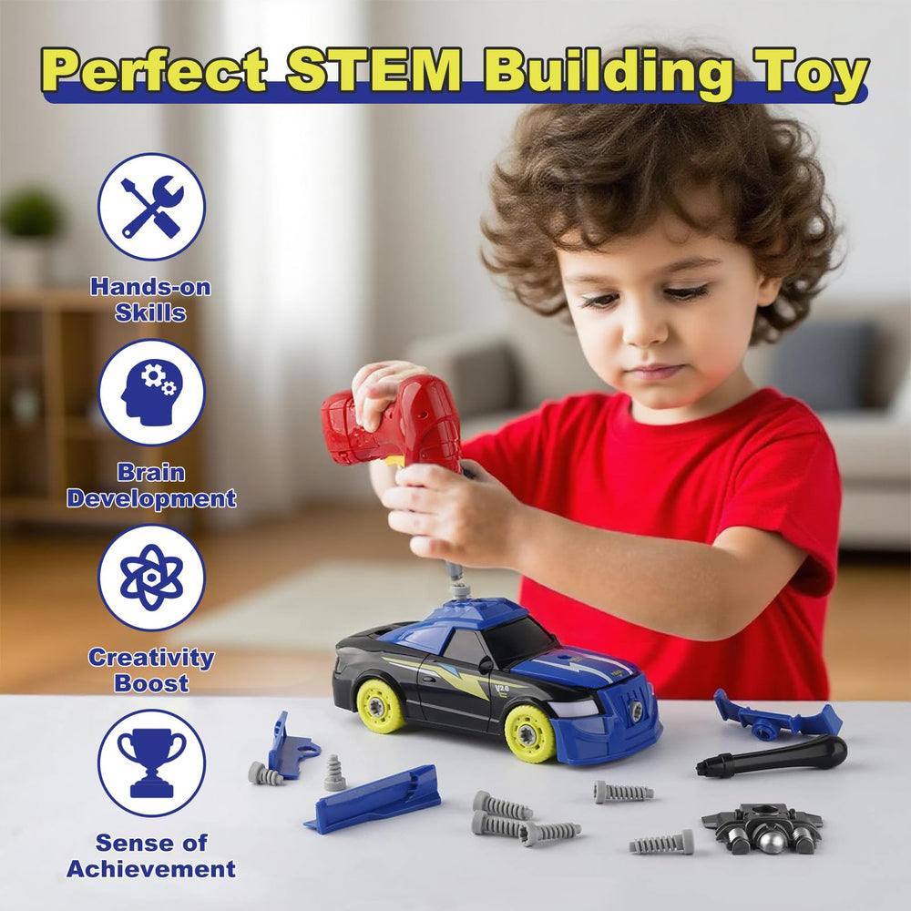Pup Go Take Apart Car hood lights: interactive lights and sounds enhance playtime.