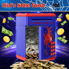 Pupidiu Spider Fingerprint Piggy Bank shown as a perfect kids gift.