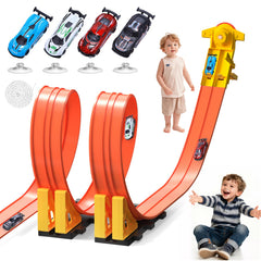 Puppiluv Flex Race Track 16ft extended layout for dramatic loops and turns.
