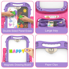 PUPPSITTY Art Easel height adjustable from 26 to 34.6 inches grows with child.