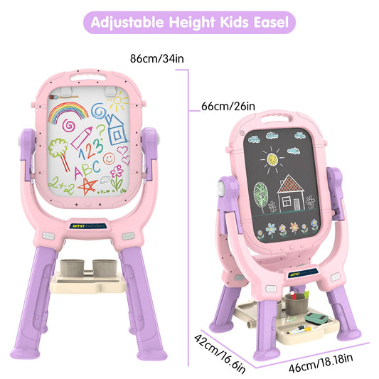 PUPPSITTY double-sided magnetic board supports drawing and writing on one sturdy surface