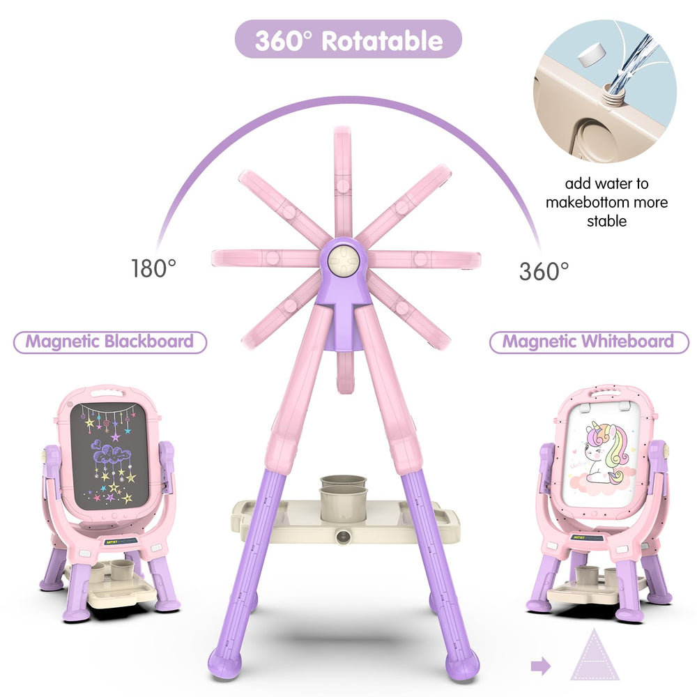 PUPPSITTY quick-assembly guide helps kids set up and start painting independently