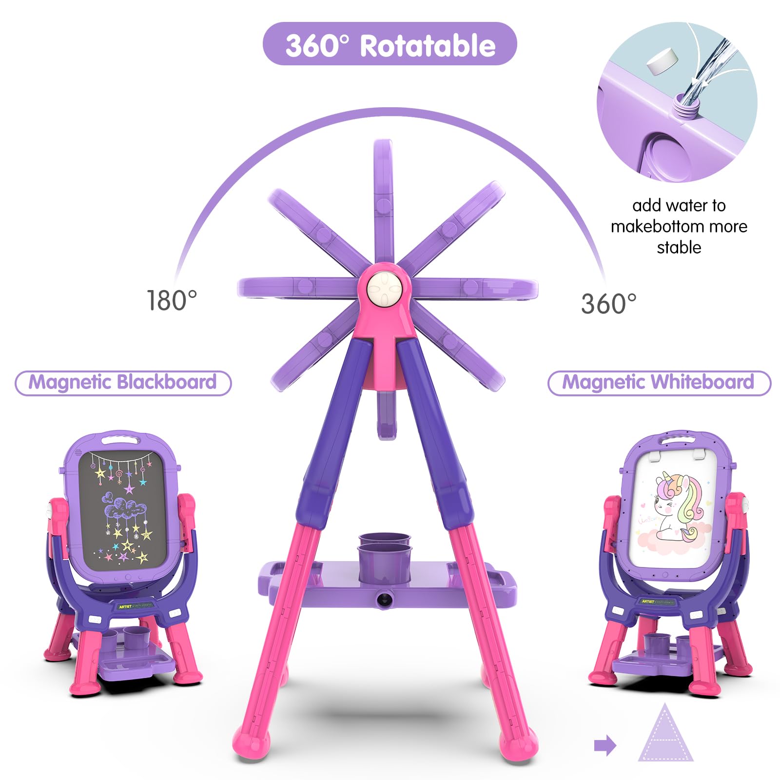 PUPPSITTY easel in handheld mode for painting on the floor, table, or sofa