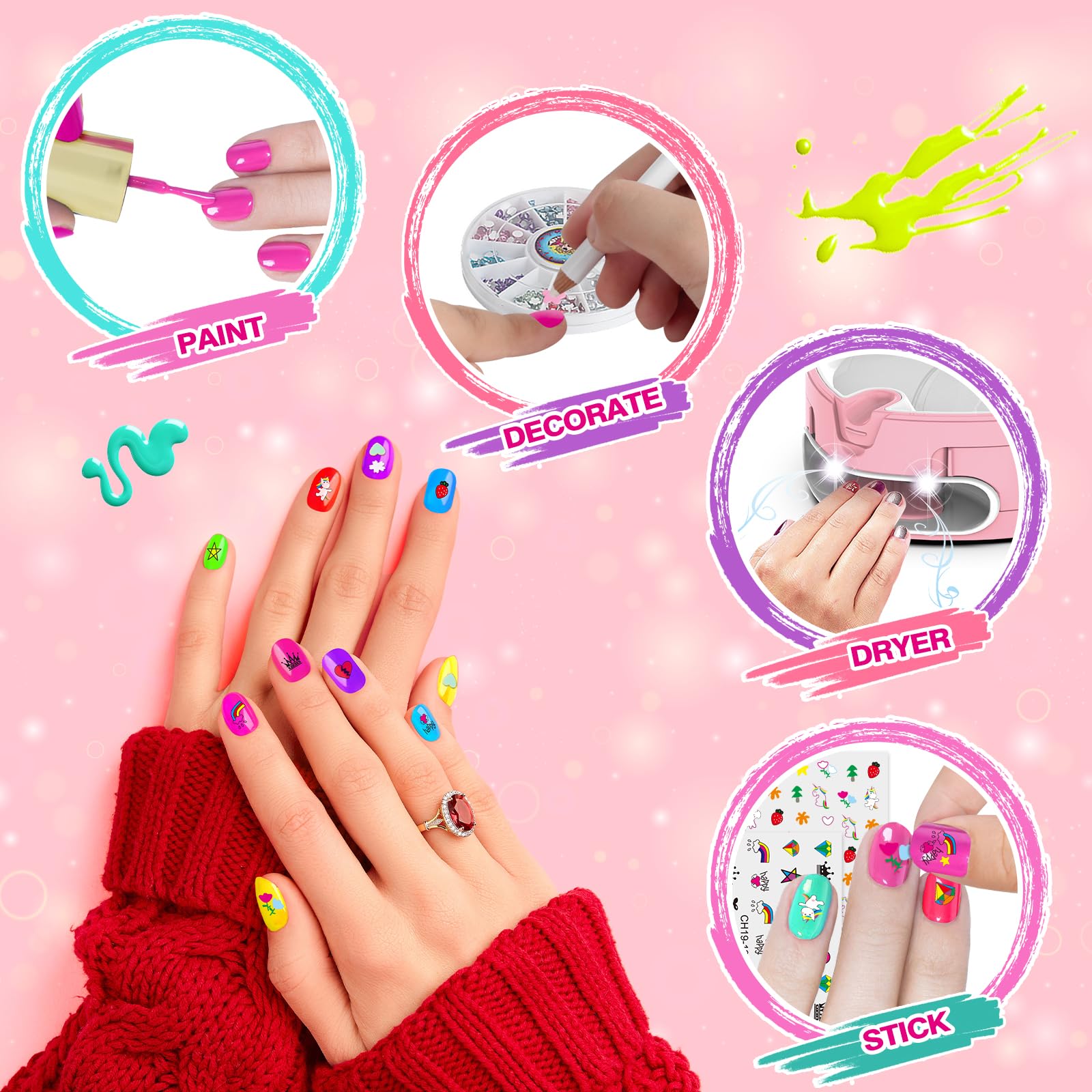 PUPPSITTY nail dryer organizer keeps everything neatly stored.