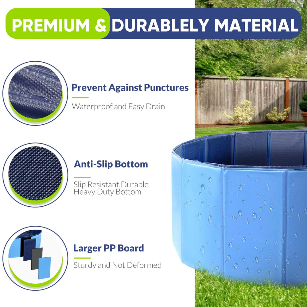 PUPTILY non-slip bottom keeps small dogs steady during baths and play.