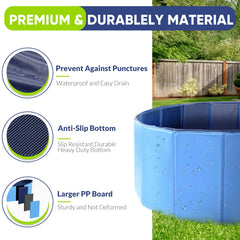 PUPTILY non-slip bottom keeps small dogs steady during baths and play.