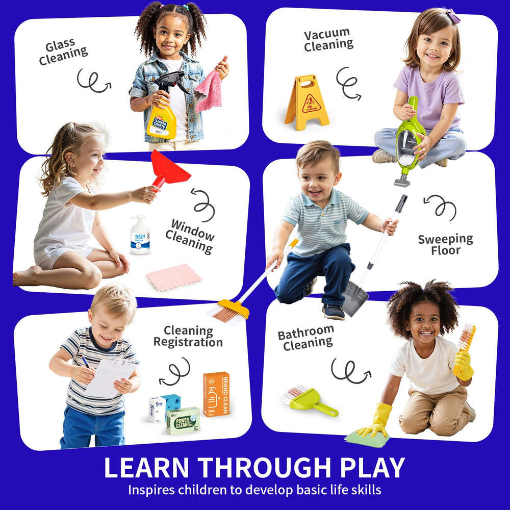 Pupu Pig Cleaning Cart wheels in action enabling smooth movement during tidy up pretend play.