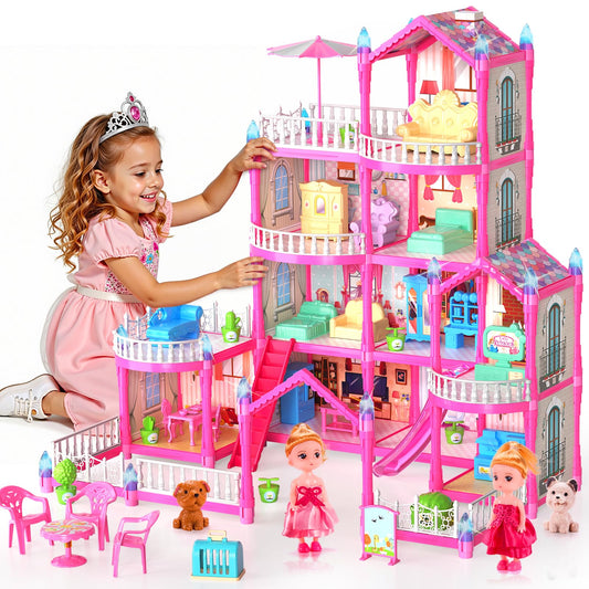 Pupu Pig doll house front view inspires imaginative play.