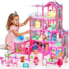 Pupu Pig doll house front view inspires imaginative play.