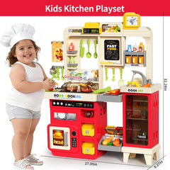 Pupu Pig kids kitchen dimensions help fit into playrooms and setup.