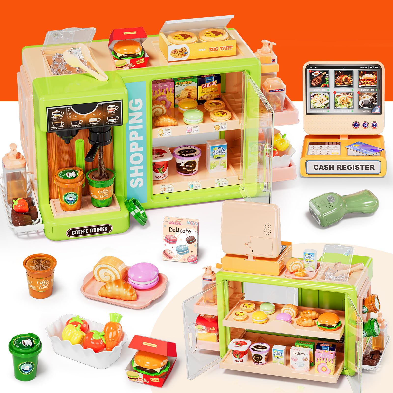 Pupu Pig toy coffee maker for cafe-style role play