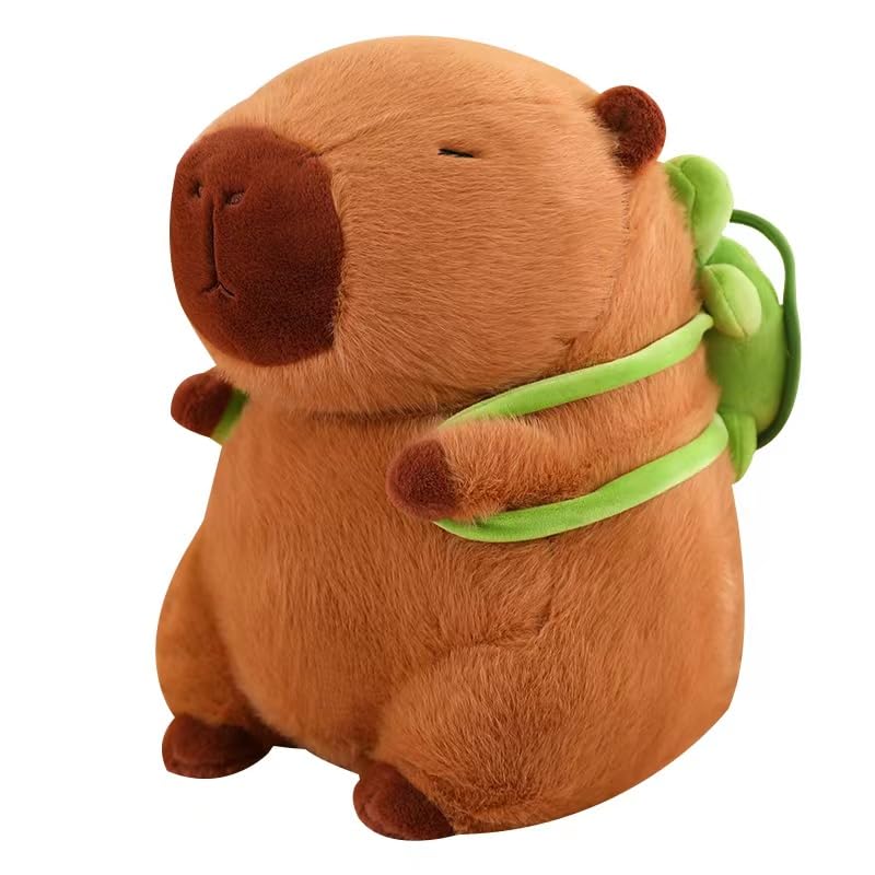 PUPUPANDA capybara plush pillow with removable turtle backpack adds cozy decor.