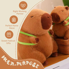PUPUPANDA capybara plush in a kid-friendly bedroom setup.