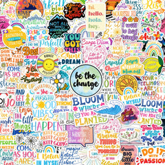Puraesla affirmation stickers pack features holographic quotes to boost daily motivation on notebooks
