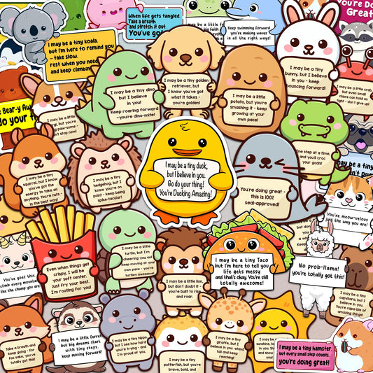Puraesla emotional stickers animals collection for daily inspiration.