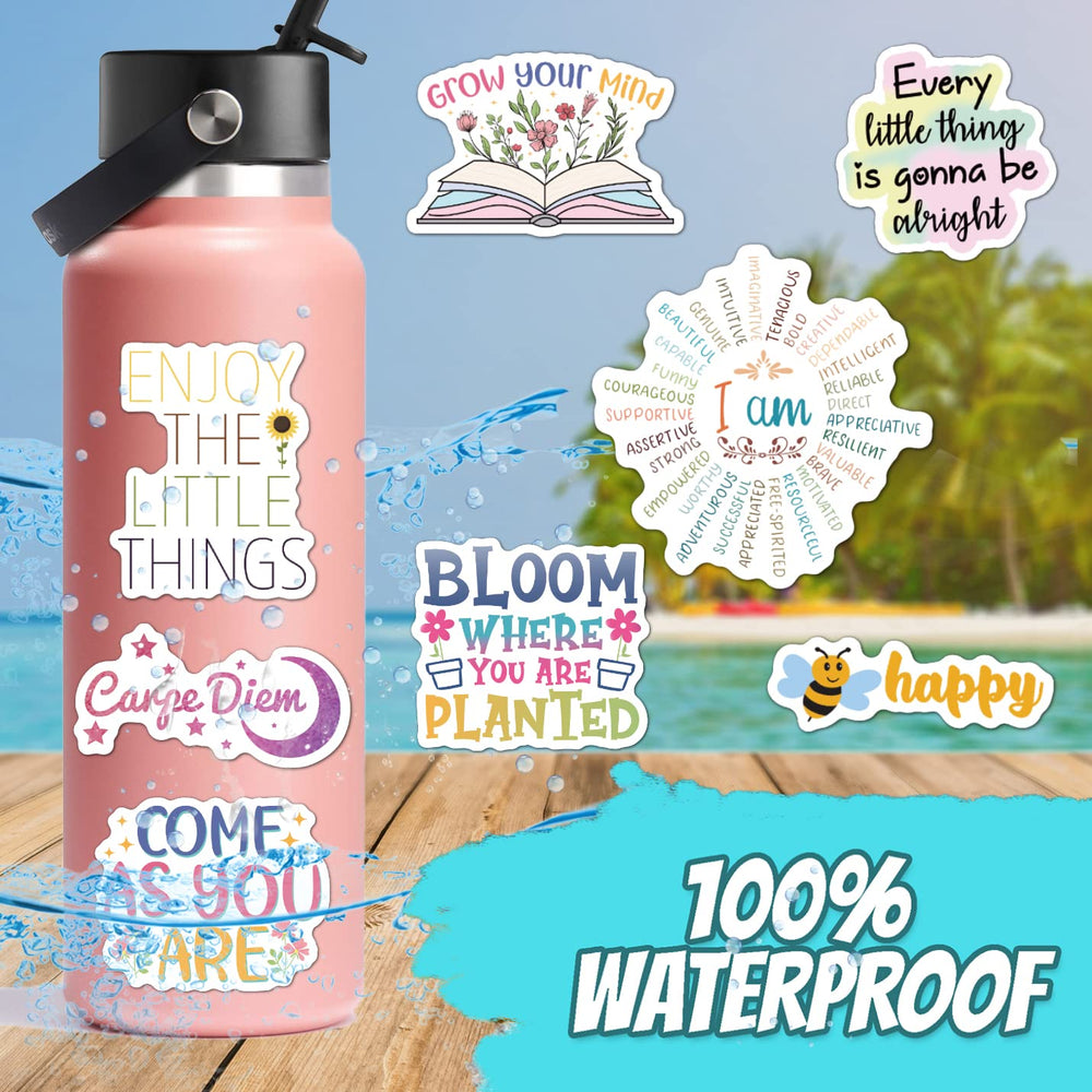 Puraesla positive journal stickers provide cheerful quotes for kids' scrapbooks