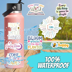 Puraesla positive journal stickers provide cheerful quotes for kids' scrapbooks