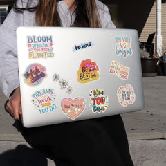 Puraesla waterproof sticker pack withstands daily wear on water bottles