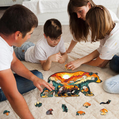 Purdicra home décor display after completion adds woodland charm.