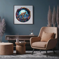 Purdicra sea turtle puzzle completed as a timeless decor piece