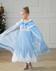 Purfeel snowflake lace cape detail sparkles for magical pretend moments