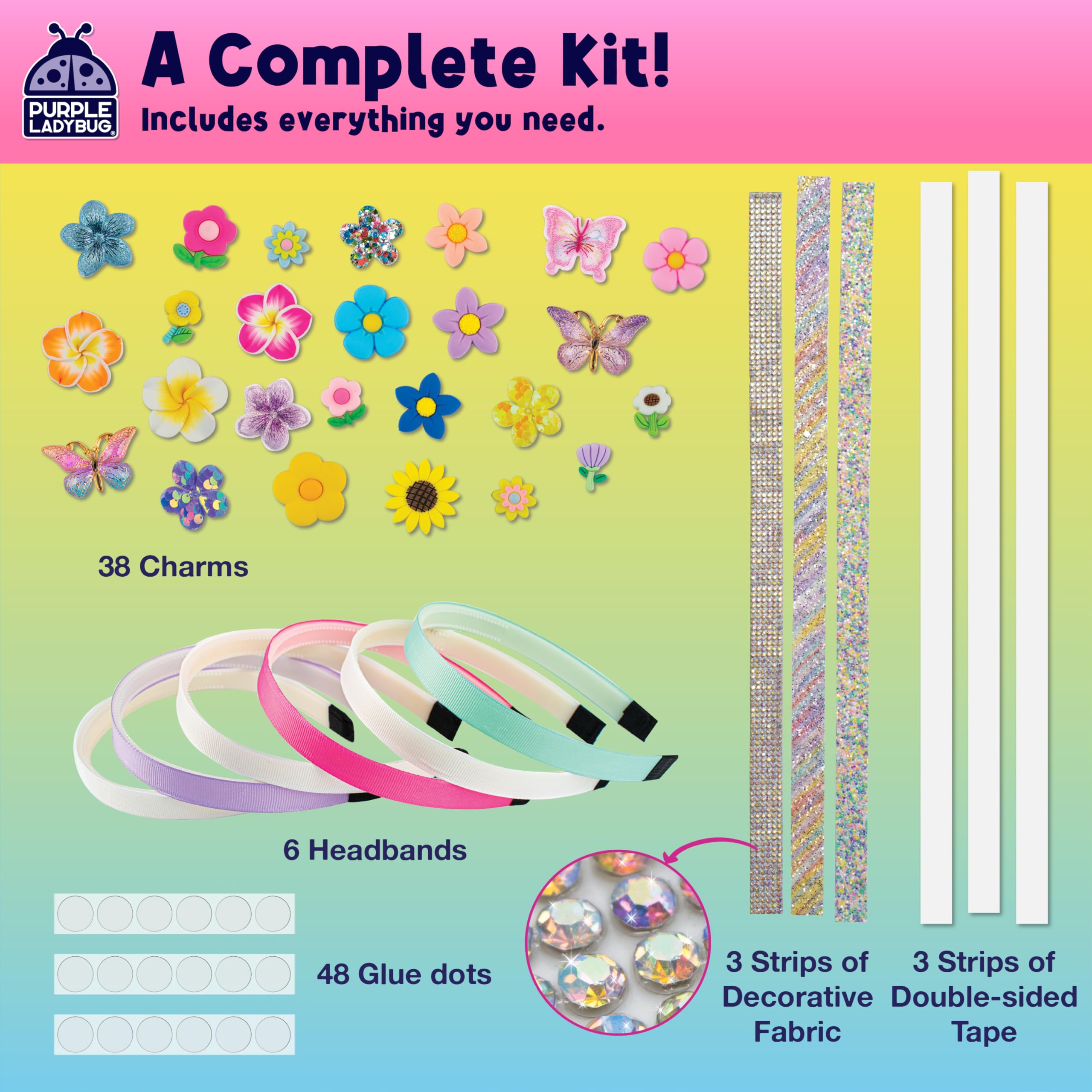 Purple Ladybug 38 colorful charms fuel imaginative jewelry style headbands